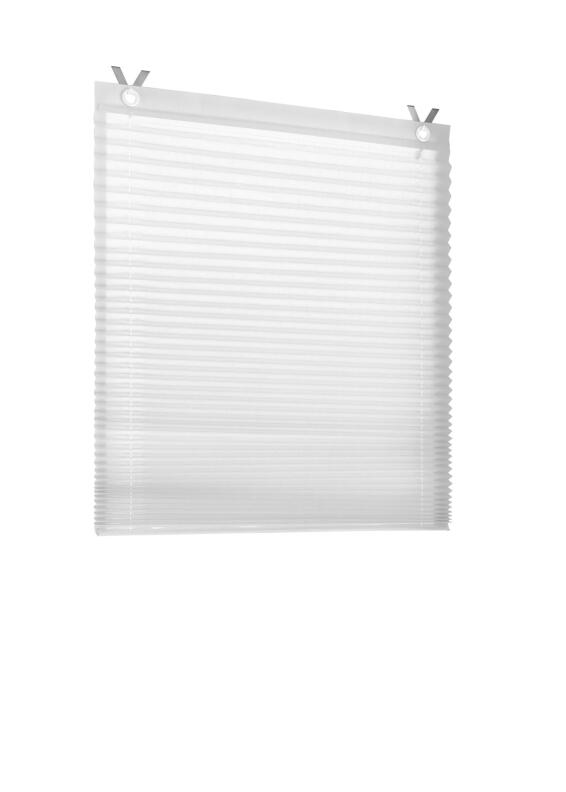 Ösenrollo Plissee Olbia weiss