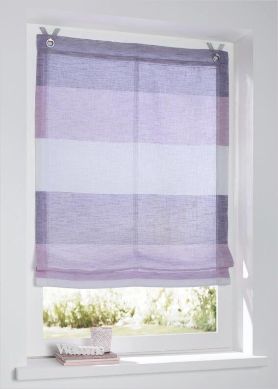 Raffrollo Ösenrollo Marit rose flieder creme