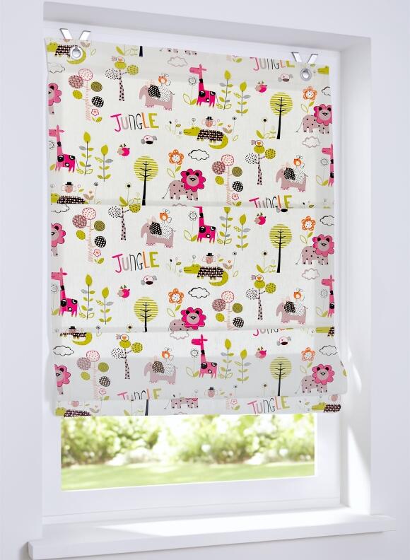 Raffrollo Safari bunt Kinderzimmer