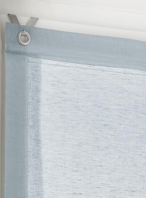 Raffrollo Brondby himmelblau praktische Ösen Aufhängung