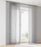 Kombination Schiebegardine Enya grau Ausbrenner und Uni