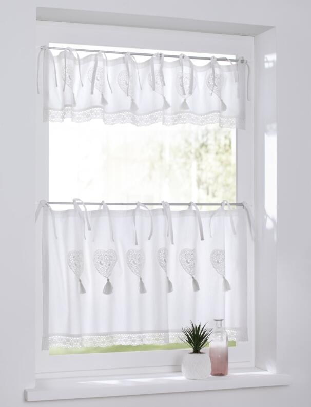 Scheibengardine Camille Herz