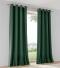 Vorhang aus Baumwolle in dunkelgrün – bodenlange Gardine am Fenster