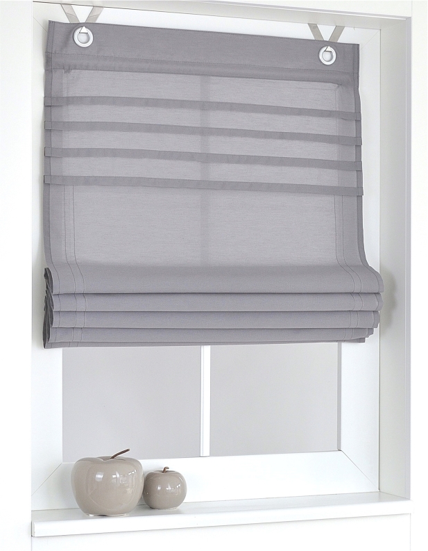 Raffrollo Kessy Biese grau Maßanfertigung