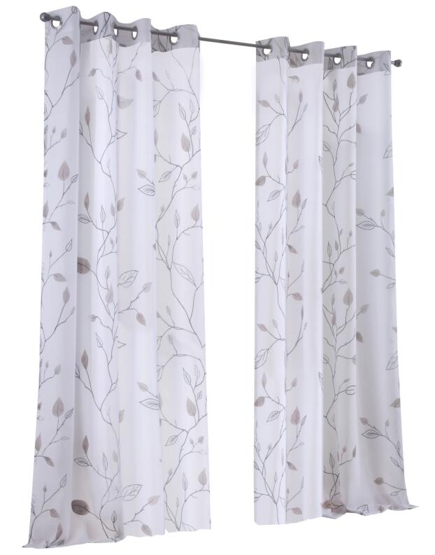 Vorhang Bonnie Motiv grau taupe