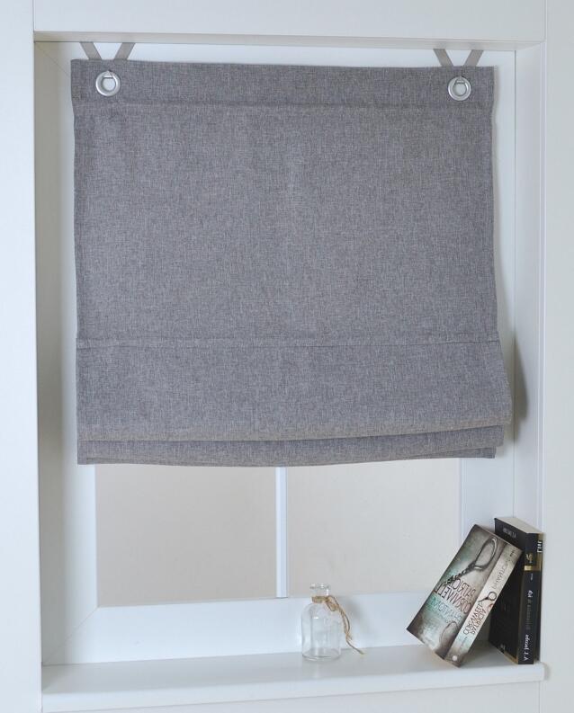 Verdunkelndes Raffrollo Dimout grau nach Maß