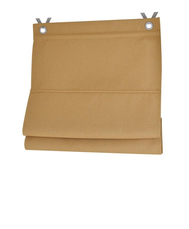 Raffrollo blickdicht isolierend Dimout curry nach Maß