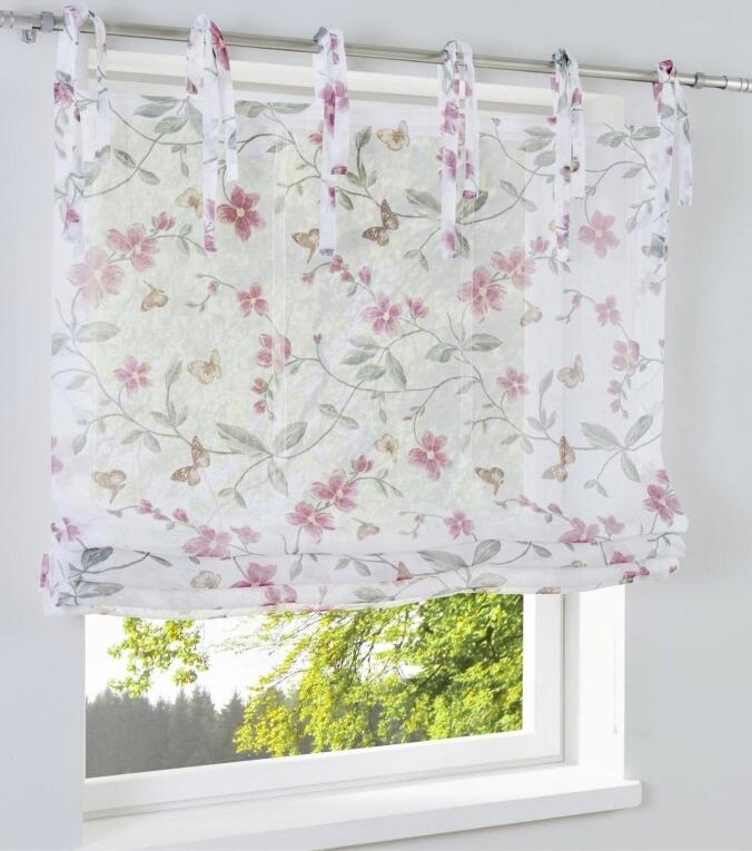 Raffrollos mit Bindebändern