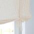 Raffgardine Cottage natur weiß Binderollo kariert Schleife
