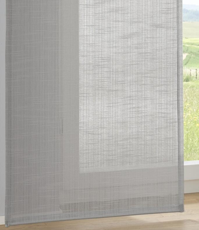 Leinenstruktur Bosten grau Schiebevorhang