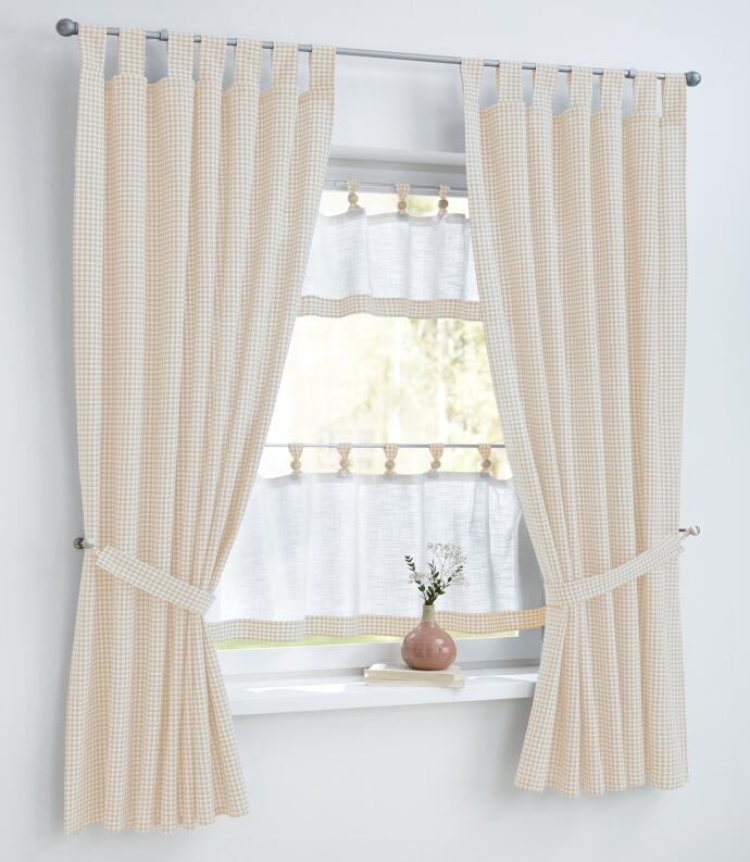 Dekorationsidee Cottage Küche Vorhang