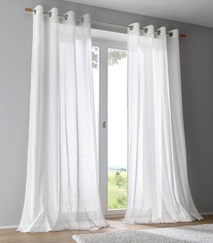 Vorhangschal Brondby weiß Ösen