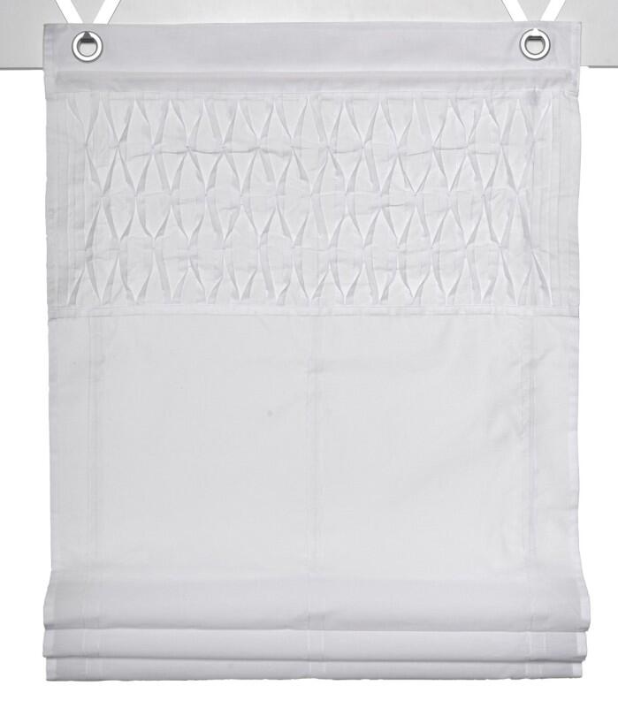 Tuck Kessy weiss Landhaus Raffrollo