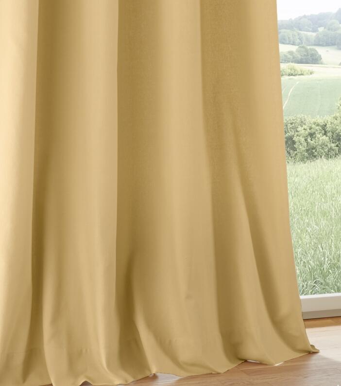 Vorhang strohgelb blickdicht bodenlang