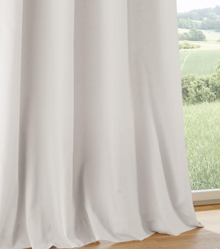 blickdichte Baumwolle Sichtschutz weiss ivory