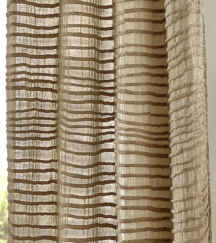 Musselin Vorhang natur handgenäht