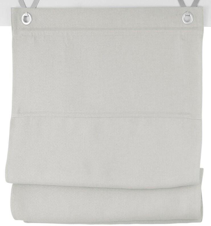 Raffrollo blickdicht isolierend Dimout weß grau nach Maß