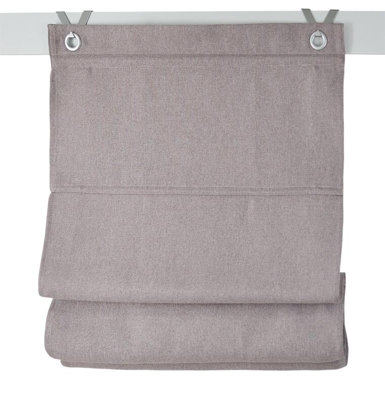 Raffrollo mit Ösen Dimout braun nach Maß