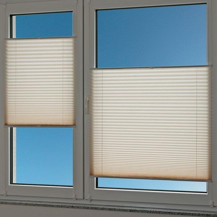 Plissee Brisa Lichtschutz ohne Bohren | beige - Breite 50