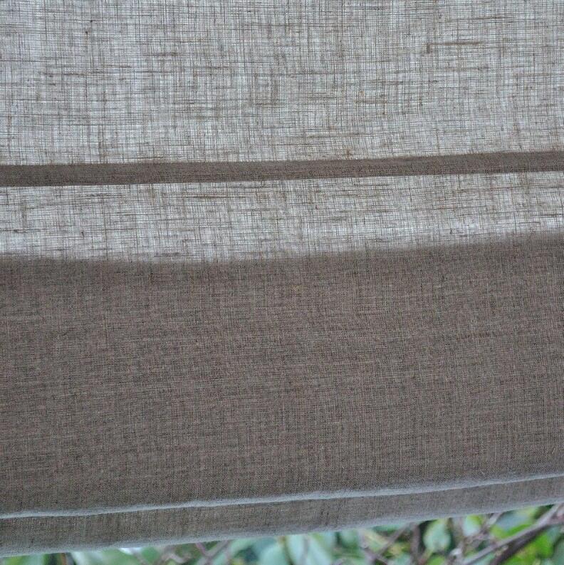 Raffrollo Schlaufenrollo Metis linen Detailansicht