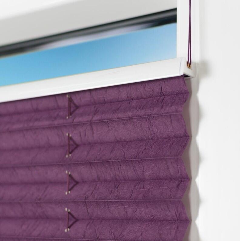 Plissee Brisa aubergine Schiene