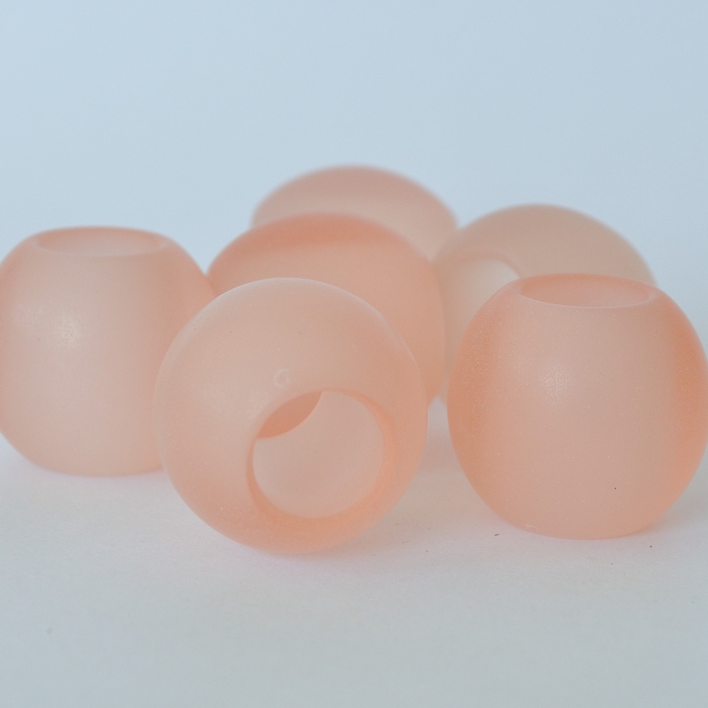 Set Schlaufenkugel Zierkugel Acrylglas rose gebohrt