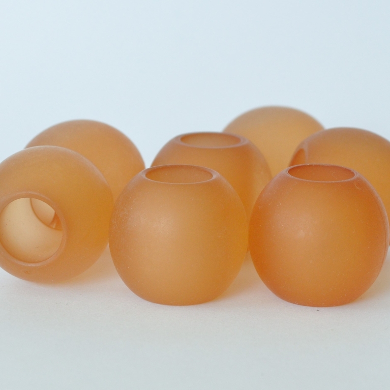 Schlaufenkugeln /Zierkugeln aus Acrylglas - terra - für Raffrollos und Scheibengardinen - Set