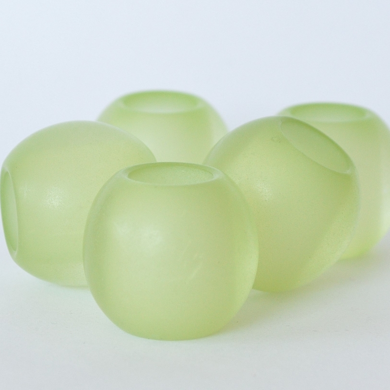 Set Schlaufenkugel Zierkugel Acrylglas apfelgrün gebohrt