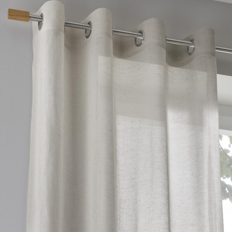 Vorhang Brondby mit silbernen Ösen für Gardinenstangen