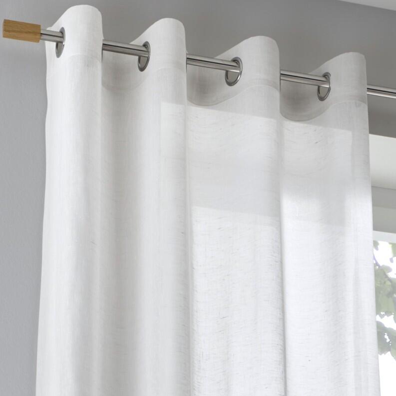 Vorhang Brondby mit silbernen Ösen für Gardinenstangen