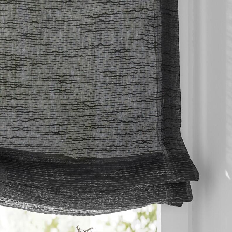 Ösenrollo halbtransparent Celtic anthrazit mit Struktur