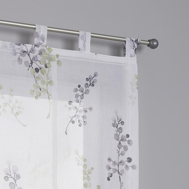 Raffrollo Danny weiß mit Schlaufen für Gardinenstange