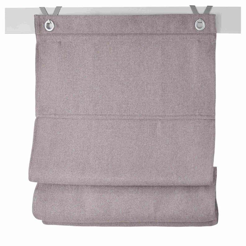 Raffrollo / Ösenrollo verdunkelnd Dimout ohne Bohren | braun - Breite 45 - 120 cm