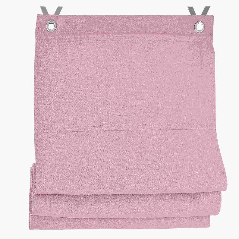 Raffrollo / Ösenrollo verdunkelnd Dimout ohne Bohren | rosa - Breite 45 - 120 cm