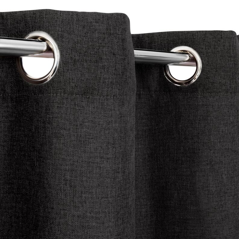Vorhang Ösenaufhängung Dimout anthrazit dunkelgrau