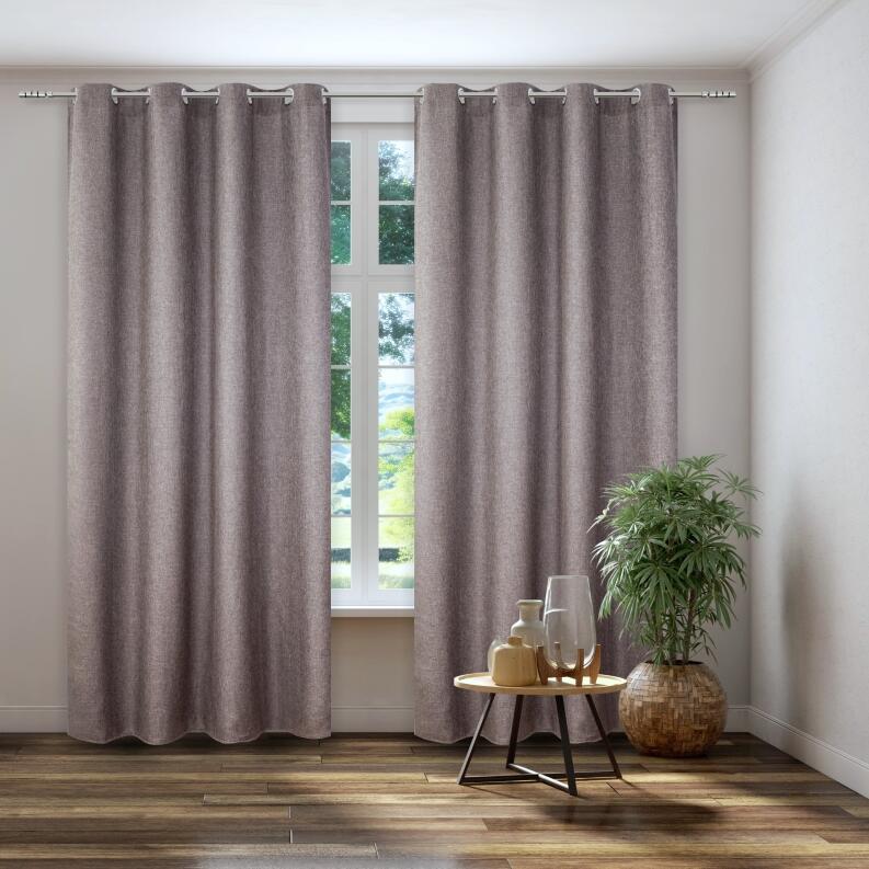 Vorhang Dimout braun verdunkelnd blickdicht