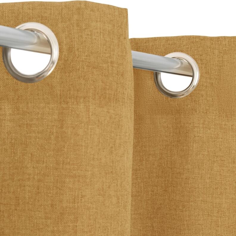 Verdunkelungsvorhang Dimout Curry Ösenaufhängung