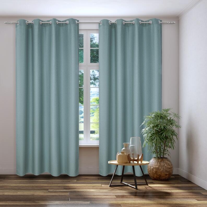 Vorhang Dimout türkis verdunkelnd blickdicht