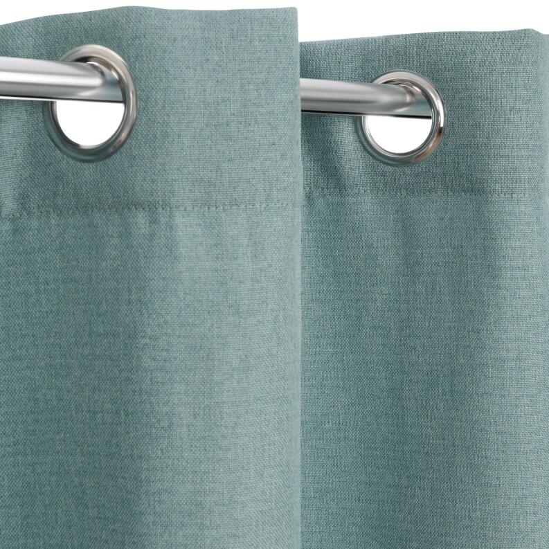 Vorhang Ösenaufhängung Dimout türkis grün