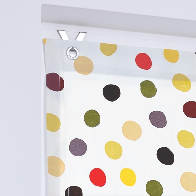 Raffrollo Dots ohne Bohren Edelstahlhaken