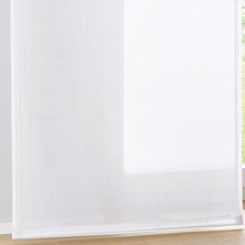 Schiebevorhang Enya weiß grau Beschwerungsstab