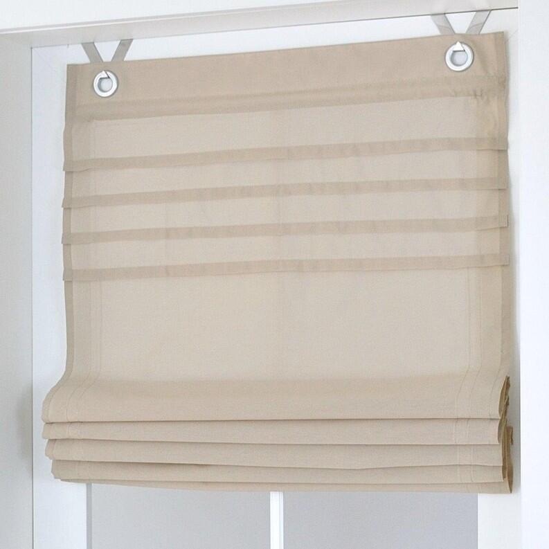 Raffrollo Ösenrollo Kessy Biese natur