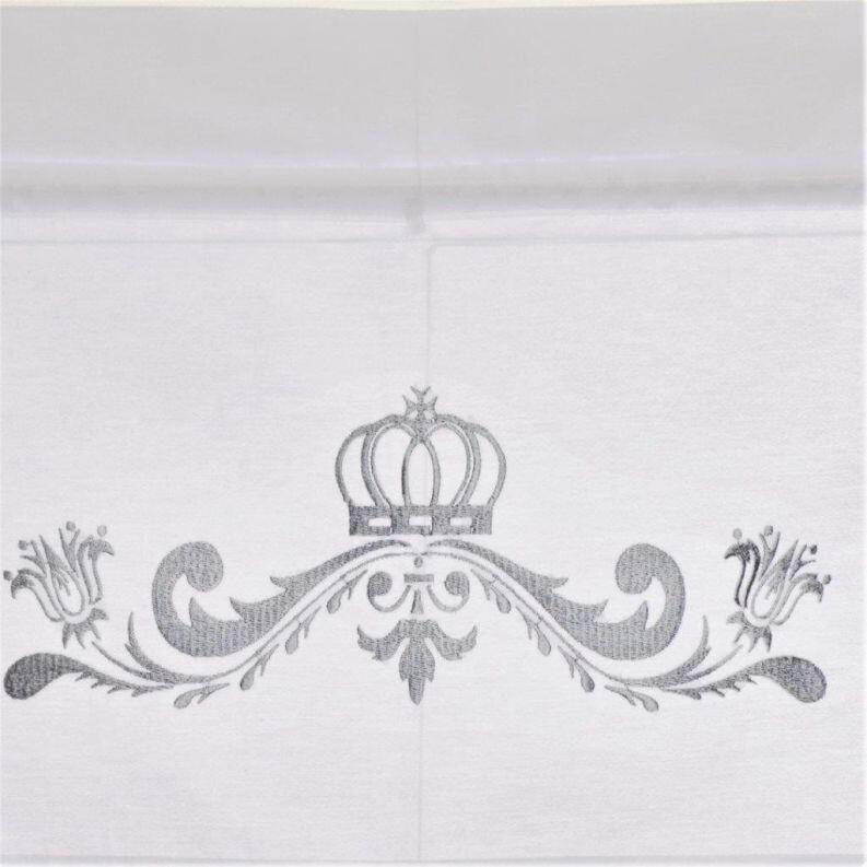 Raffrollo Ösenrollo Kessy Crown Stickerei Detailansicht