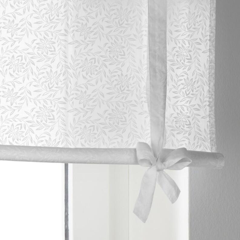 Raffgardine Lille weiß Binderollo Schleife
