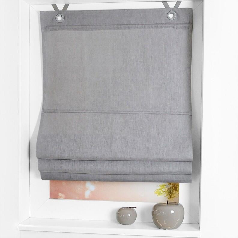 Raffrollo Ösenrollo Maßanfertigung Metis Leinen