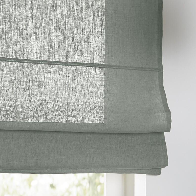 Leinenstoff Metis zederngrün Faltrollo