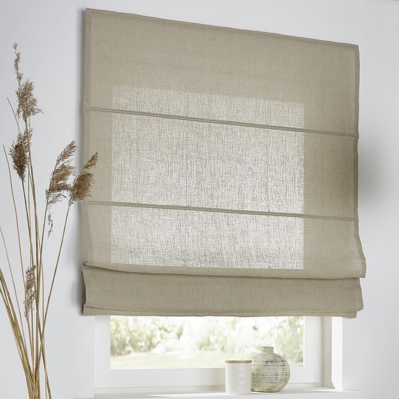 Raffrollo Metis Leinen linen Kettenzug