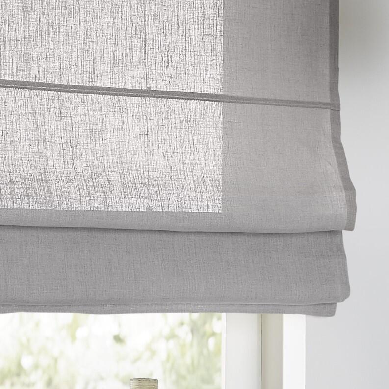 Leinenstoff Metis grau Faltenwurf