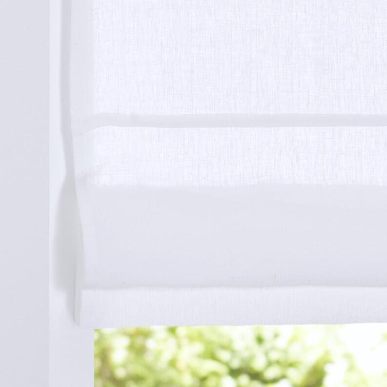 Leinenstoff Metis weiss Faltenwurf