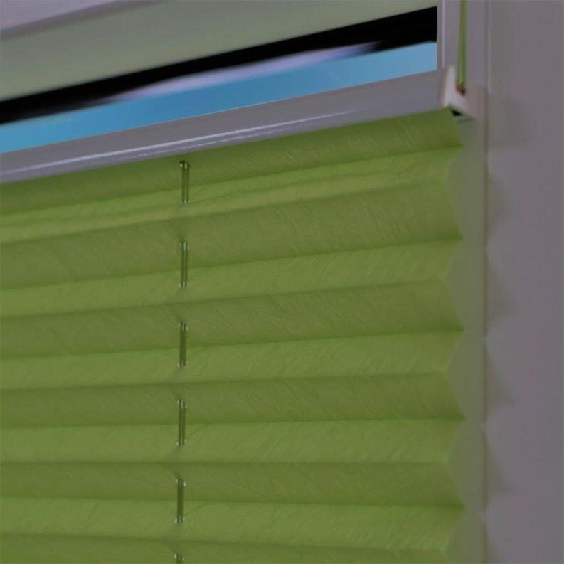 Plissee Brisa grün verschiebbar